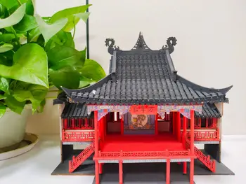 1:50 Kineski Arhitektonski Model Zgrade Minijaturni Drvena Kuća Proizvedeni Kuća DIY Assembly Model kit Drveni Konstruktor