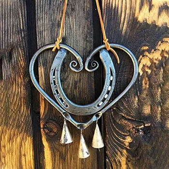 1 kom. metalnih zvona u obliku srca u obliku potkove, zvona za ljubav, vrtne dekoracije za dom
