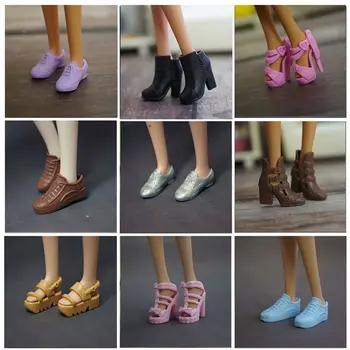1 Par lutaka cipele 30 cm, Moderan Plastični lutkarska cipele na visoku petu cipele, ženske lutkarske čizme, dužina stopala 2,2 cm, Pribor za lutke 1/6