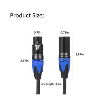 1 Priključak do 2 штекерам XLR Y-разветвительный kabel za mikrofon, 3-pin XLR priključak na Dva XLR штекерам Y-разветвительный uravnotežen mikrofon kabel (1pc)