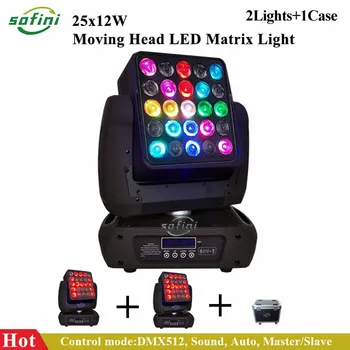 1 × Case 2 × LED 25x12W Matrix Moving Head Wash DJ Light Point Control Čarobna Ploča Snop Svjetlosti Za Vjenčanje Koncert Event Show