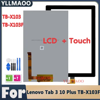 10,1 Za Lenovo Tab 3 10 Plus TB-X103F TB-X103 TB X103F TB X103 LCD zaslon osjetljiv Na dodir, Prednji Stakleni Touchpad sklop, Zamjena