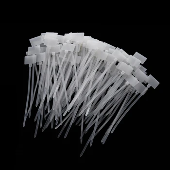 100 kom Bijelih plastičnih najlon oznaka, naljepnica, naljepnice, kabelskih стяжек 2x11 cm