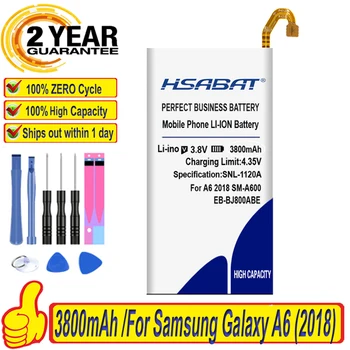 100% Original bateriju HSABAT 3800 mah EB-BJ800ABE za Samsung Galaxy A6 (2018) SM-A600 A600F J6 J600F J800