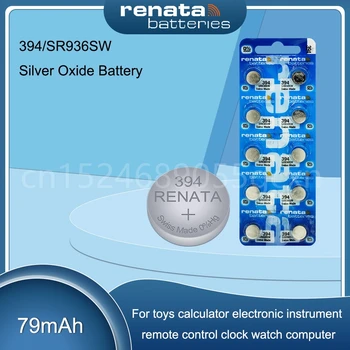 100% Originalna Baterija Renata 394 SR936SW AG9 LR936 od Oksida srebra 1,55 U za sat, za Vage, Tipke Kamere, Монетной ćeliju, OBAVITI U Švicarskoj