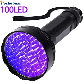 100LED UV Svjetiljku Visoke Kvalitete Prijenosni Crno Svjetlo 395nm Ultraljubičasto Svjetlo za Pse, Mačke, Detektor za Kućne Ljubimce, za Pretraživanje Žukov, Škorpiona