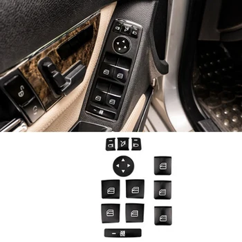 12 KOM. Auto Door naslon za ruku Gumb za Uključivanje Prozora Navlaka Naljepnica za Mercedes Benz GLK i ML GL a B C E G Class W204 X166