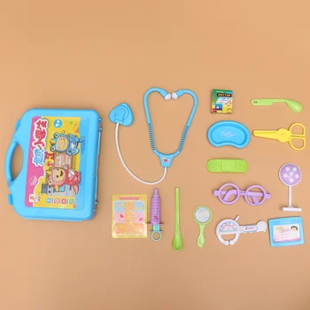 14 kom. u 1 setu Set za modeliranje Dr., igračka za igranje uloga, skup modela za djecu, Dječji kostim, torbica, stetoskop, edukativne igračke sa kutijom za pohranu