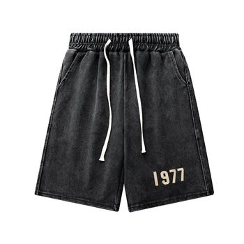 1977 Essentials Muške Kratke hlače i Visoke Kvalitete Za intenzivno pranje U vodi Crni Američki Ulični Kratke hlače ESSENTIALS