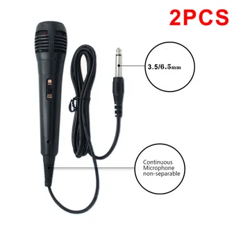 2 kom. Žični dinamički mikrofon, vokalni mikrofon sa kablom 3,5/6,5 mm, žični mikrofon za snimanje karaoke za podcaste, laptop, desktop PC