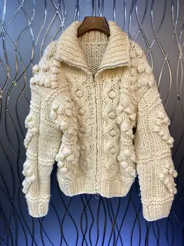 2023 Jesensko-zimska moda Nova Ženska odjeća, вязаное kaput 0912