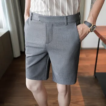 2023 Nove Muške Kratke hlače Ljetne Tanke Ravnici na prosječnu Struka Muške Luksuzne, Svakodnevne Poslovne Muške Kratke hlače Chino Classic Fit Short Homme