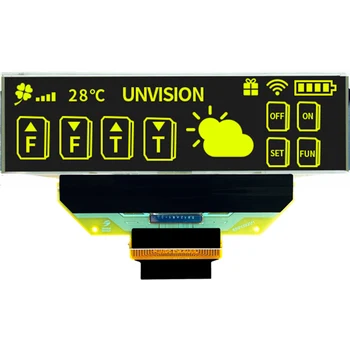 3,2-Inčni Full-34-pinski Žuta OLED zaslon SSD1322 s čipom 256*64 8 Bita 6800/8080 Paralelni SPI Serijski Port RGS32256064YH001
