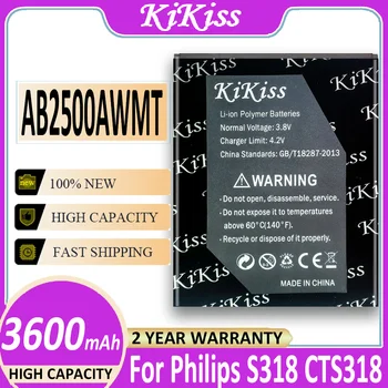 3600 mah AB2500AWMT Zamjenjiva baterija za mobilni telefon Philips S318 CTS318 Broj za praćenje