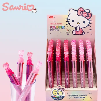 36шт Sanrio Hello Kitty 6 boja Kemijska olovka Kawaii Kt Mačka Student Гелевая olovka Za Pisanje Školskog i Uredskog materijala u rasutom stanju