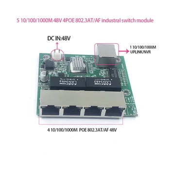 4-port switch POE 48V802.3AT/AF 10/100/1000 M s modulom za prebacivanje priključaka NVR uzlaznoj vezi 1 1000 M