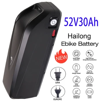 48V 15Ah Hailong baterija baterija baterija baterija Baterija za Skuter 36V, 52V 60V USB 18650 BBS02 BBS03 BBSHD 20Ah 30Ah 500W 750W 1000W