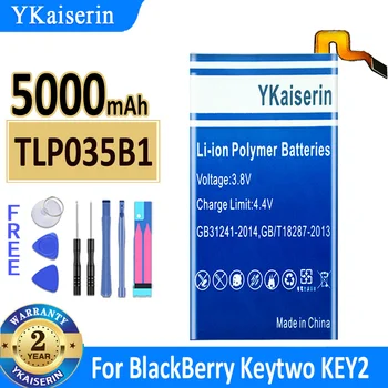 5000 mah YKaiserin Baterija TLP035B1 za BlackBerry smartphone Keytwo KEY2 Novi Bateria + staze-kod