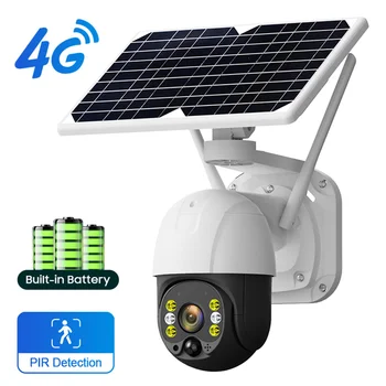 5MP 4G SIM Kartica Solarna PTZ Vanjsko Vodootporno Wifi IP Kamera Solarna Nadzorne PIR Alarm Dvosmjerni Audio Boji Noćni Vid
