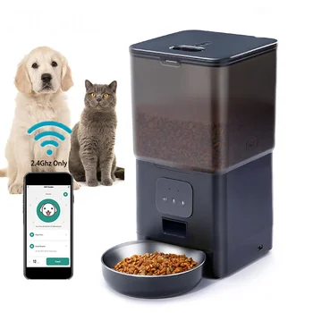 6L Smart WIFI Automatski Ulagač Za kućne ljubimce APP Control Dozator Hrane za Mačke, Automatski Ulagač Za Pse, Govorna Zdjela za Kućne ljubimce, Suha Hrana za Kućne ljubimce