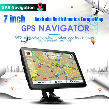 7-Inčni HD Auto GPS Navigator 256 MB + 8G GPS navigator sa Touchscreen Navigacijski Sustav USB TF Australija i Sjeverna Amerika Karta Europe