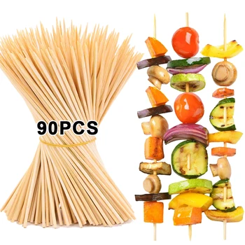 90 kom./paket za Jednokratnu upotrebu Bambus Čačkalice, Prehrambena Drveni Bamboo Voće coli, Alat za Kampiranje, oprema za roštilj, Robustan kuhinjski pribor
