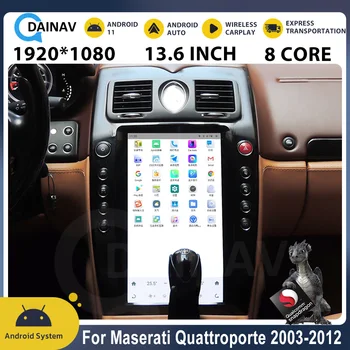 Auto Radio Tesla Style Android 11 Za Maserati Quattroporte 2003-2012 Media Player GPS Navi Stereo Авторадио Glavna jedinica