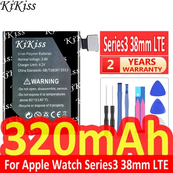 Baterija KiKiss Series3-38mm LTE 320 mah za Apple Watch Series 3 S3 38 mm LTE Baterije + besplatni alati
