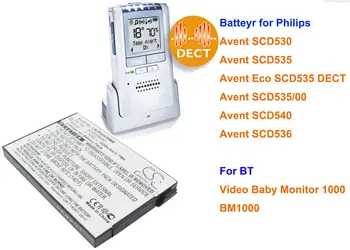 Baterija OrangeYu 1000mAh BYD006649 za BT BM1000, baby monitori i радионяни 1000, Za Philips Avent SCD530, SCD535, SCD536, SCD540
