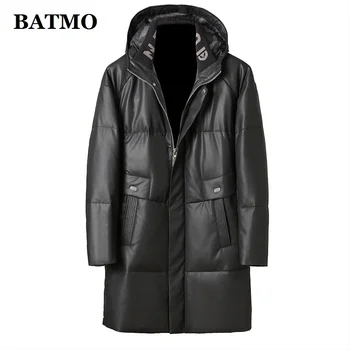 BATMO 2023, novi upis, zimske muške jakne s kapuljačom na 90% bijeloj утином пуху, kaput od prave kože, velike dimenzije M-5XL 2024
