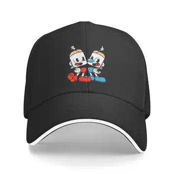Bejzbol kapu u stilu punk s crtani glavom Mugman za muškarce i žene, prozračna sportsku kapu za tatu