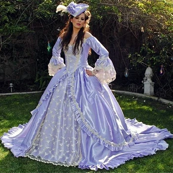 Berba Srednjovjekovne Večernje haljine Lanvender Loptu haljina s dugim rukavima za prom Princeza Odjeća za posebne prigode Elegantna haljina Маскарадное