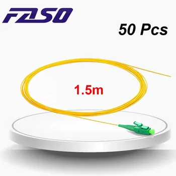 [Besplatna dostava]FASO 50шт fiber-optički pletenica LC APC SM SX Core G657A2 0,9 mm pletenica LSZH Žuta jakna 1,5 m