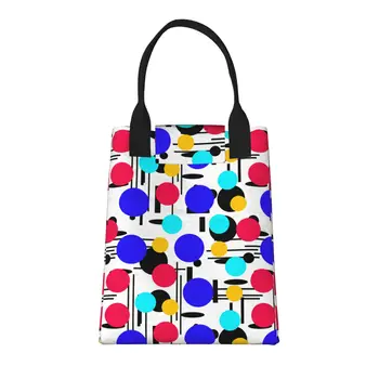 Bešavne Velika Modna torba za kupovinu Geometrijskih Oblika s ručkama, Reusable Shopping torba Od čvrstog vintage pamučne tkanine