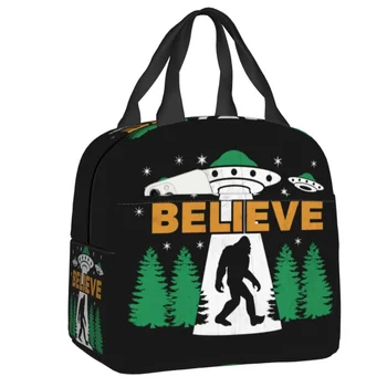 Bigfoot Believe NLO Alien, torba za ланча za žene, za Višekratnu upotrebu hladnjak, Термоизолированный Ručak-boks, Uredski posao, Školske torbe za piknik