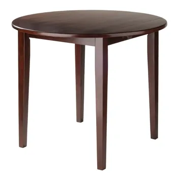 Blagovaona stol Winsome Wood Clayton s okruglim zglobnim vrata kako bi se omogućilo uređenje od drveta oraha