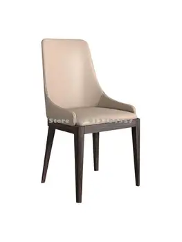 Blagovaona stolice od punog drveta Nordic home moderan minimalistički kožni hotelsku lampa luksuzno stolica za pregovore od tkanine s leđa restoran