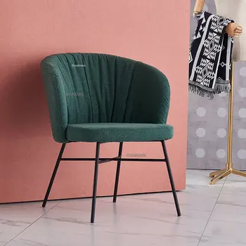 Blagovaona stolice od skandinavske tkanine, namještaj za blagovaonice, Jednostavno Luksuzno туалетное stolica s osnovnom podlogom, user-friendly dizajn, blagovaona stolice za sjedenje