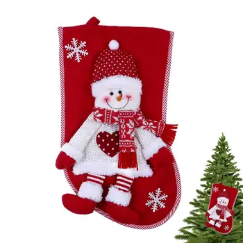 Božićne čarape Djeda Mraza s Гномами, Čarape Čokolade, Poklon nadkoljenice Djeda Mraza, Čarape za ogrjev, Božićne čarape Djeda Mraza sa švedskim Гномом Za