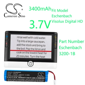 Cameron Sino 3400 mah 3,7 U Litij-ion Baterija za E-Povećala Eschenbach Visolux Digital HD3200-1B