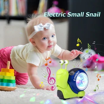Crtić Puž, Igračke sa rotacijom 360 Stupnjeva, Plastične električni projekcija igračke za hodanje, E razvojne igračke za djecu
