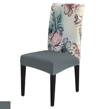 Cvijeće Hibiskusa, Blagovaona stolice u retro stilu, Kuhinja Torbica od elastičnog spandex, torbica za sjedalo za banket, Svadbene zurke