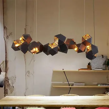 Design luster od legure e14 od crnog zlata, lampa za dnevni boravak, blagovaonica, bar, kuhinje, viseće svjetiljke