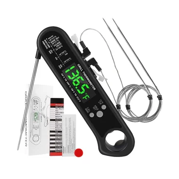 Digitalni termometar za meso 3 u 1, termometre za trenutak čitanja s 2 odvojivim ožičeni sondama, калибровкой, alarm funkcija