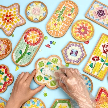 DIY Mozaika tepih za šalice iz Kristalne Čaše, Teraco podne pločice, kamen, Kreativne Materijale ručni Rad za djecu, kućnog tekstila, obrazovni razred za umjetnost