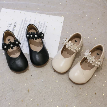 Dječje modne kožne cipele za djevojčice za stranke, svadbene show, Elegantne cvijeće, slatka baby univerzalne meke cipele princeza s okruglim vrhom
