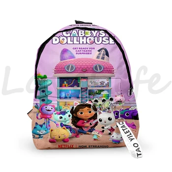 Dječje školske torbe, privjesak za dollhouse Gabby, ruksaci za studente, djevojčice, dječake, Crtani torba za knjige, Ženska парусиновая moderan torba