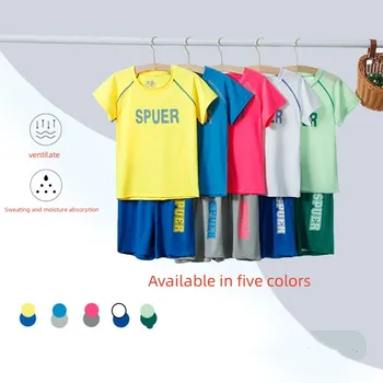 Dječji sportski komplet kratkih rukava, Dječje nogometna majica, Majica Za trčanje, Tenis majica, dres PSG, nogometna majica 2022 2023