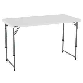 Dugotrajna 4-noga sklopivi dvostruko podesivi stol od bijelog Granita - 4428 stolni stol za piknik, marširati sklopivi prijenosni stol