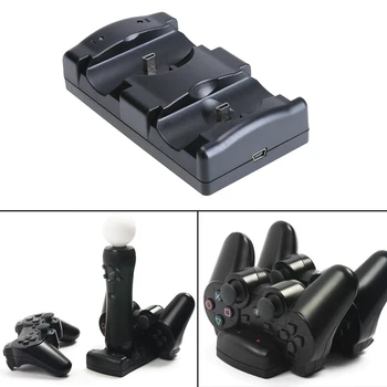 Dvostruko postolje za punjenje, profesionalni gamepad, double punjač, dodatna oprema za bežični kontroler za PS3/PS3 Move